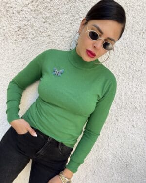 Дамска вълнена блуза с кашмир Verde