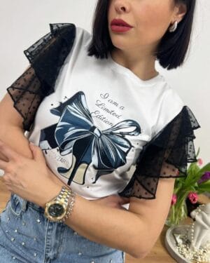 Дамска бяла тениска Limited Edition