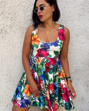 Дамска къса разкроена рокля Tropicana