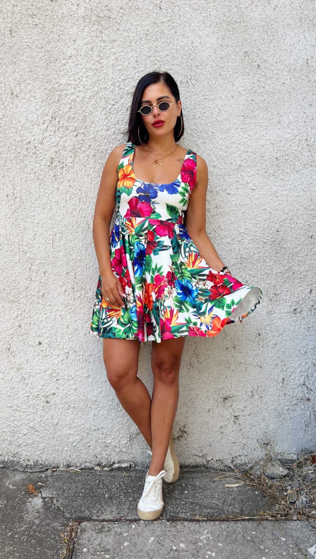 Дамска къса разкроена рокля Tropicana - Image 2