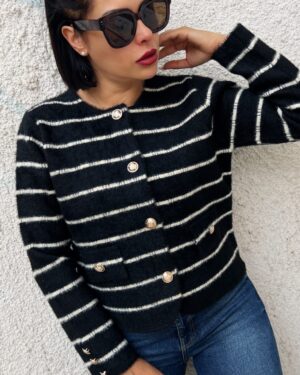 Дамска кашмирена черна жилетка Juliet