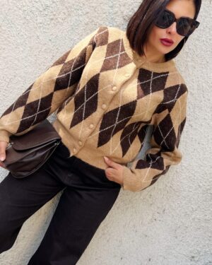 Дамска кафява жилетка Chocolate