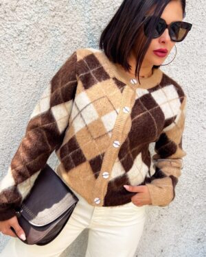 Дамска кафява жилетка Brunette